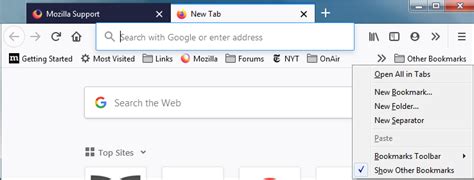 Remove The Other Bookmarks Folder From The Bookmarks Toolbar Firefox Help