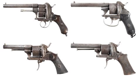 Four European Double Action Pinfire Revolvers Rock Island Auction