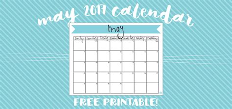 May 2017 Calendar Free Printable Live Craft Eat