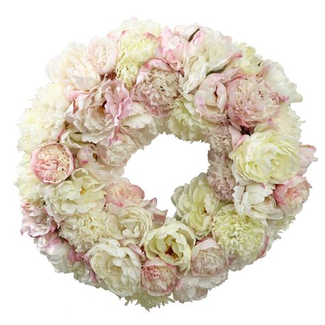 24 Polyester Wreath Peonies Wreath Wreaths Silk Flower Wreaths