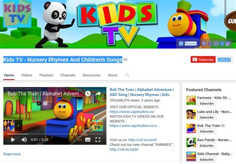 10 Most Popular Youtube Channels For Kids
