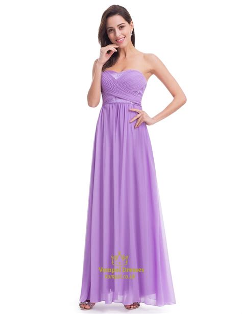 Did you ever think lavender could be so gorgeous?! Elegant Lavender Sleeveless Floor Length Chiffon ...