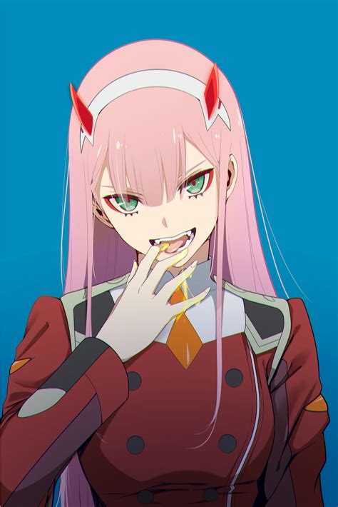 Zero Two Chibi Darling In The Franxx Render Vector By
