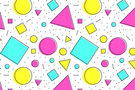Colorful Shapes Geo Seamless Pattern Graphic Patterns ~ Creative Market