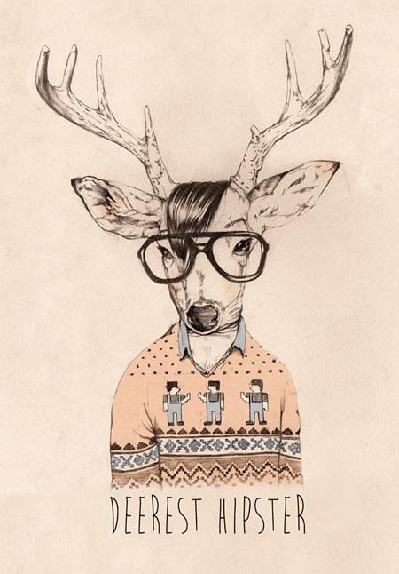 Vintage Deer Hipster Art Prints Hipster Art Hipster Animals