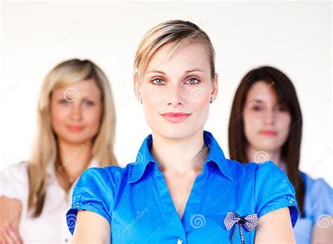 Three Confident Women Looking At The Camera Stock Photo Image Of