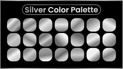 Silver Color Palette Gradient Silver Color 23287382 Vector Art At Vecteezy