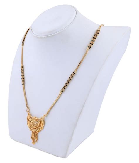 Latest Design Gold Plated Black Bead Chain Mangalsutra For Women Buy