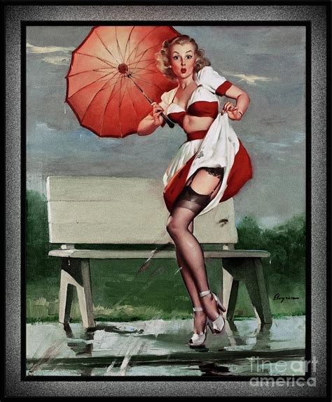 Sidewalk Splash Sexy Reveal By Gil Elvgren Vintage Pin Up Girl Art