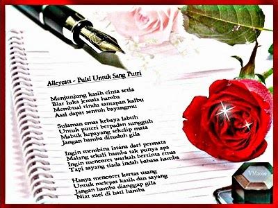 Walau ku kembara sedunia walau ketemu ramai wanita nyata kau tiada tandingannya seikhlas hati aku menyinta kau istiemwa teristimewa. Pengenalan Puisi Moden