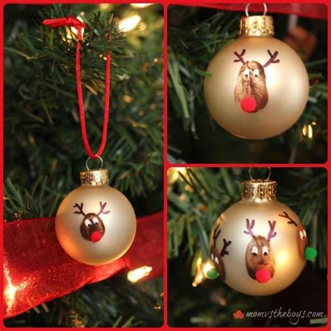 Reindeer Thumbprint Ornaments Mom Vs The Boys Christmas Ornaments