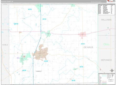Dekalb County In Wall Map Premium Style By Marketmaps Mapsales