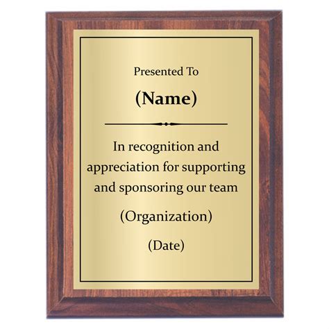 Sponsor Plaques Offered By Awards2you Awards2you