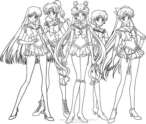 Imagenes De Sailor Moon Crystal Para Colorear Theneave