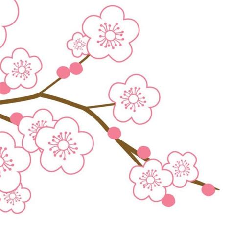 Draw a second flower, partially hidden by the first. Simple Cherry Blossom Drawing at PaintingValley.com ...