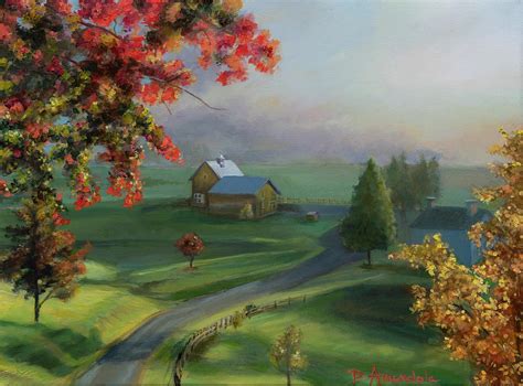 New England Landscape Painting By Dominique Amendola Pixels