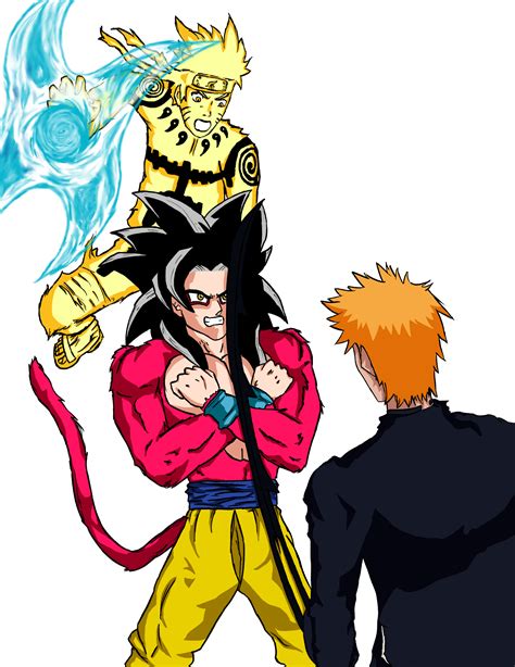 Naruto And Ichigo Vs Goku By Soulerofshinigamis On Deviantart