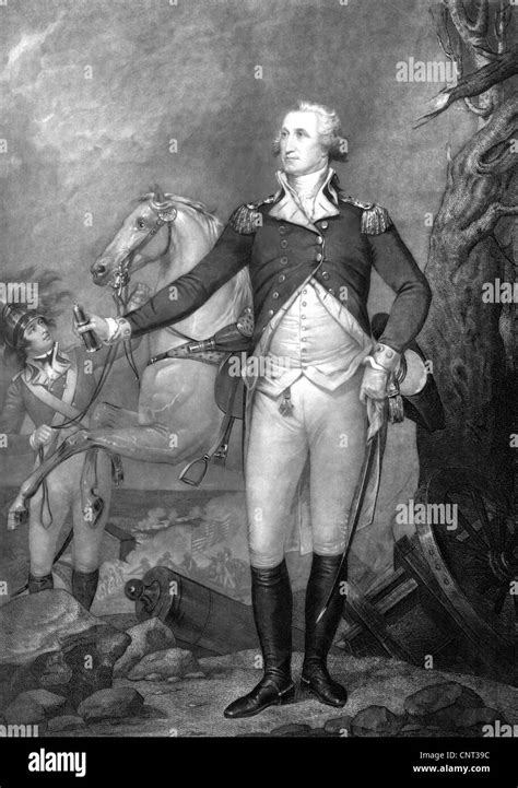 Vintage Imprimir Historia Americana Del General George Washington De