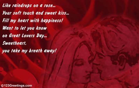 A Romantic Message For Your Man Free Great Lovers Day Ecards 123