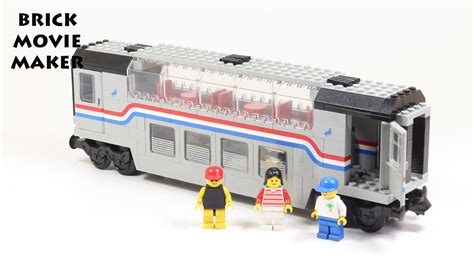 Lego 9v Train 4547 Amtrak Railroad Club Car Doppeldecker Panoramawagen Speed Build Youtube