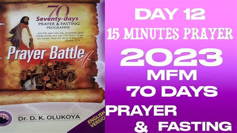15 Minutes Mfm 70days Prayer And Fasting Prayer Points Day 12