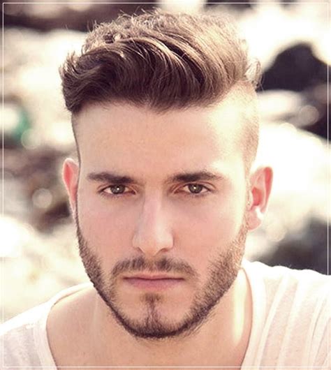 Adding a fringe is a good way to add dimension and texture, and this angular swoop stylishly proves that. Haircuts for men 2019-2020: photos and trendsShort and Curly Haircuts