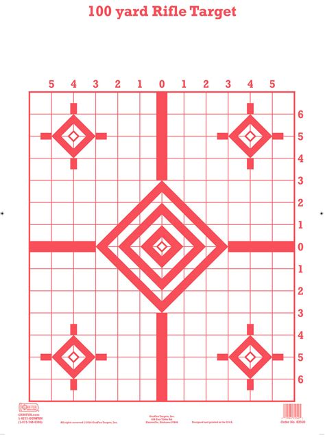 100 Yard Rifle Targets Printable Shooting Target Stencils Free