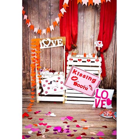 Buy Ofila Kissing Booth Backdrop 5x8ft Polyester Fabric Love Backdrop