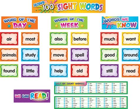 Kindergarten List Of Sight Words