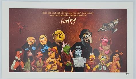 Firefly And Muppets Mash Up Signed James Hance Print Circa 2010