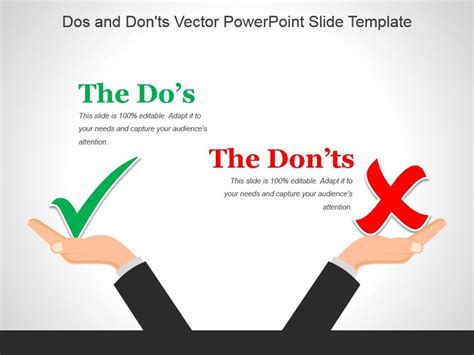 Dos And Donts Vector Powerpoint Slide Template Powerpoint