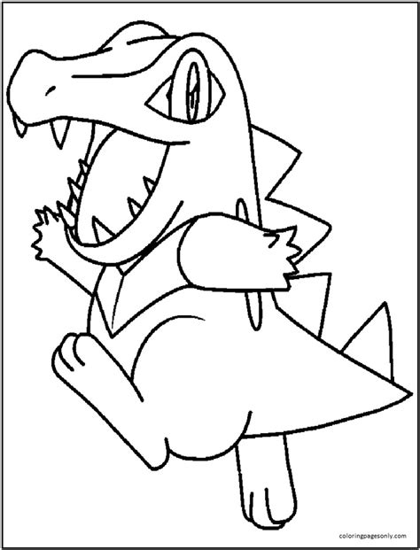 30 Totodile Coloring Pages