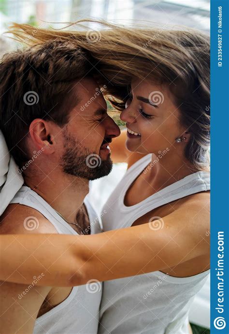 Beautiful Passionate Couple Having Sex On The Bed Stock Image Image