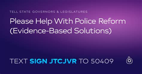Resistbot Petition Please Help With Police Reform Evidence Based