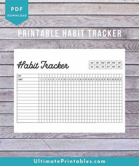 Habit Tracker Printable Cute Habit Tracker Etsy