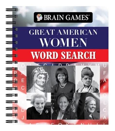 Brain Games Great American Women Word Search Spiral Bound Comb Or