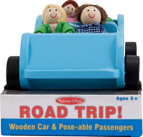 Road Trip Wooden Car And Pose Able Passengers Homewood Toy And Hobby