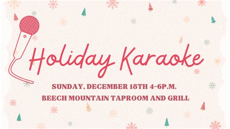 Holiday Karaoke Beech Mountain Resort