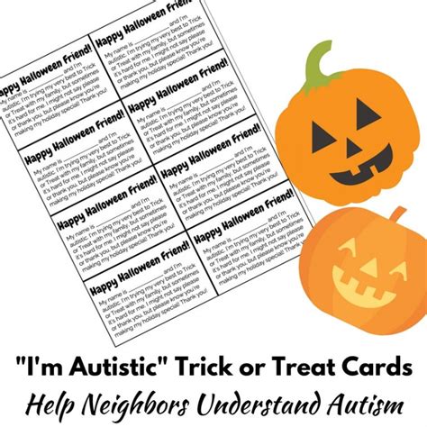Im Autistic Trick Or Treat Cards To Help Neighbors Understand Autism