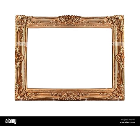 Decorative Luxury Golden Frame Isolated With Clipping Path Included