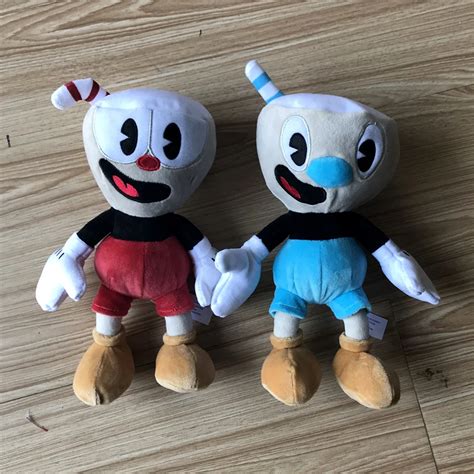 2pcslot 25cm Cuphead Plush Toys New Anime 2018 Best Game Character