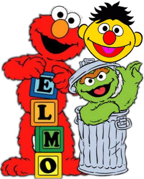 Sesame Street Characters Png Elmo Birthday Clip Art Transparent Png