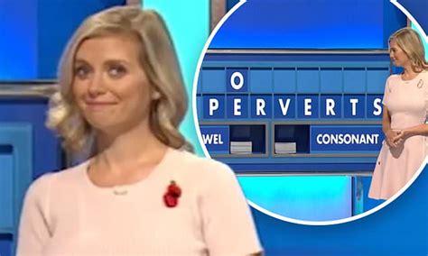 countdown s rachel riley is left red faced as she spells out perverts on show daily mail online