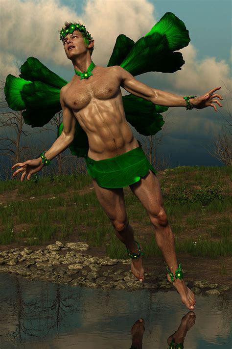 Male Fairy Fantasy In The Woodlands Digital Art By Barroa Artworks Pixels