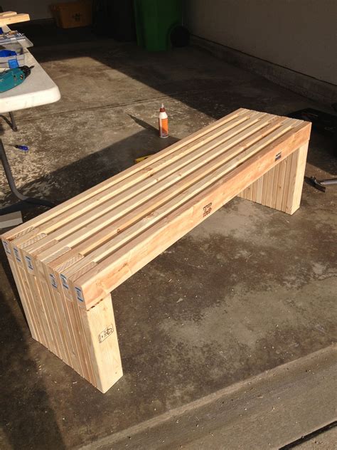 Wood Bench Outdoor Patio Bench Diy Outdoor Furniture Diy Patio