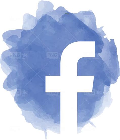 The Facebook Logo In Blue Watercolor