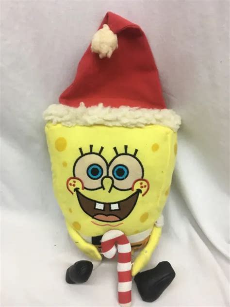 Nickelodeon 2002 Christmas Spongebob Squarepants 10 Inch Plush Doll