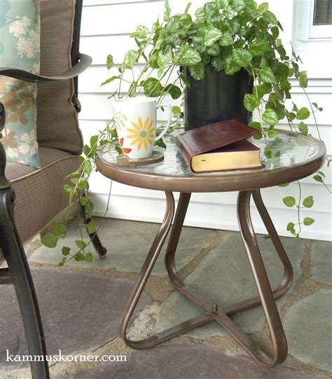 Make sure the paint is well mixed. Kammy's Korner: Updating A Little Outdoor End Table The ...