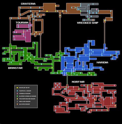 Printable Super Metroid Map