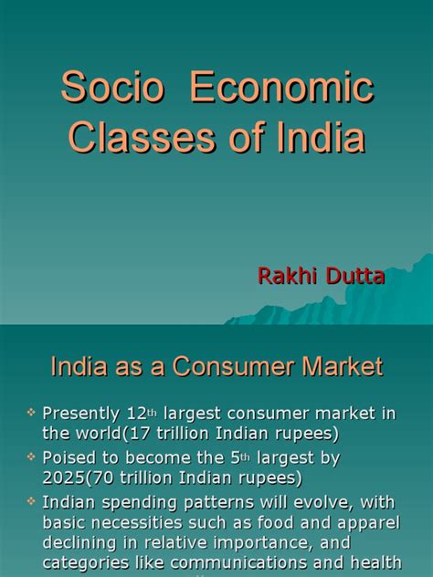 Socio Economic Classes Of India Pdf